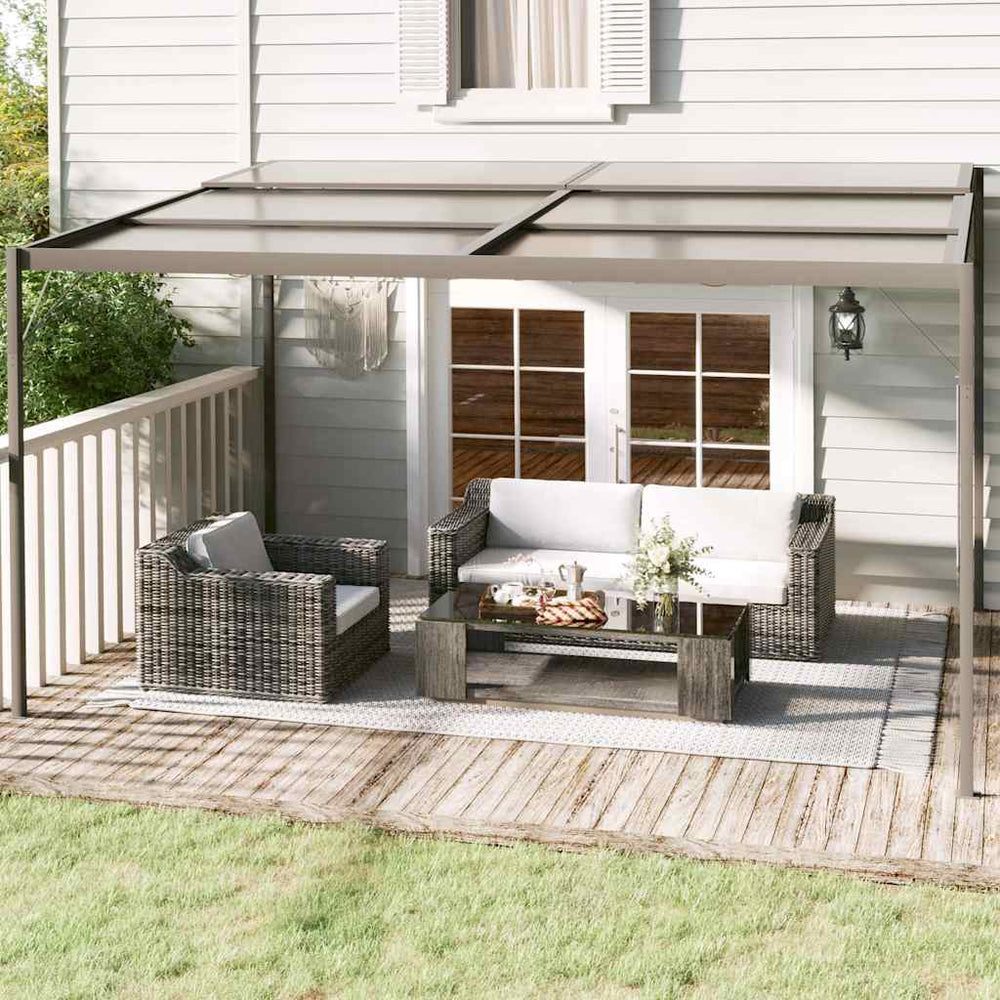 vidaXL Gazebo with Roof Anthracite 4x3x2,5 m Aluminium and Steel