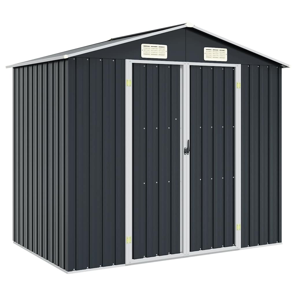 Garden Shed 205x129x183 cm Galvanised Steel Anthracite