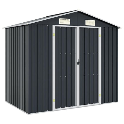 Garden Shed 205x129x183 cm Galvanised Steel Anthracite