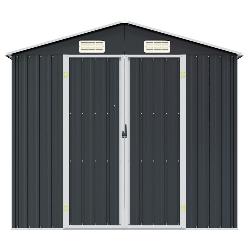 Garden Shed 205x129x183 cm Galvanised Steel Anthracite