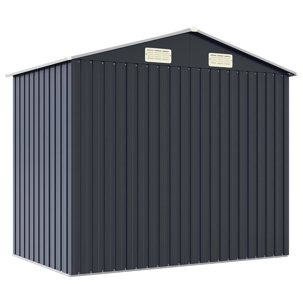 Garden Shed 205x129x183 cm Galvanised Steel Anthracite