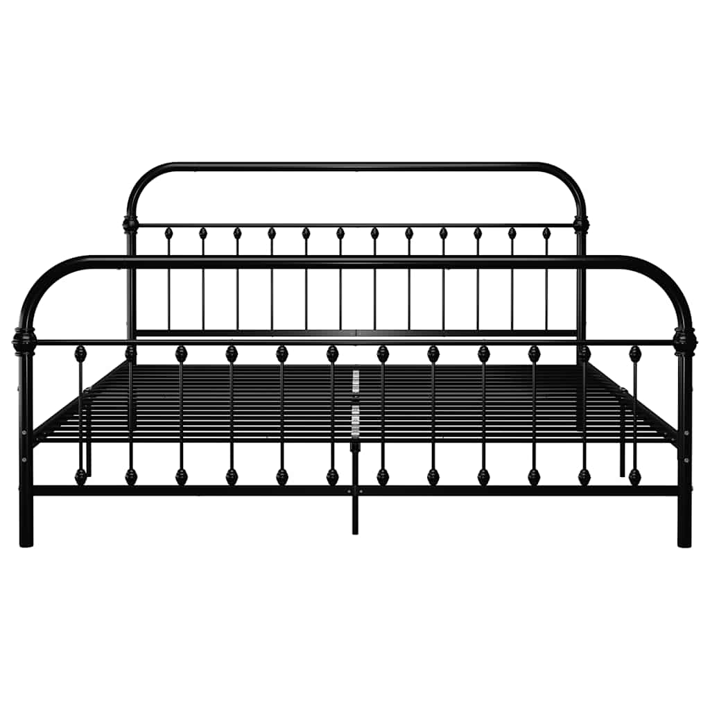 Bed Frame without Mattress Metal Black 180 x 200 cm