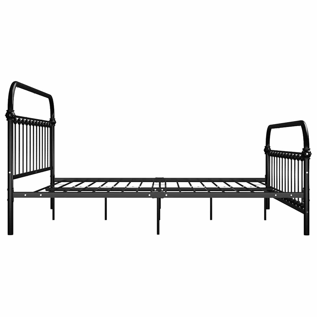 Bed Frame without Mattress Metal Black 180 x 200 cm