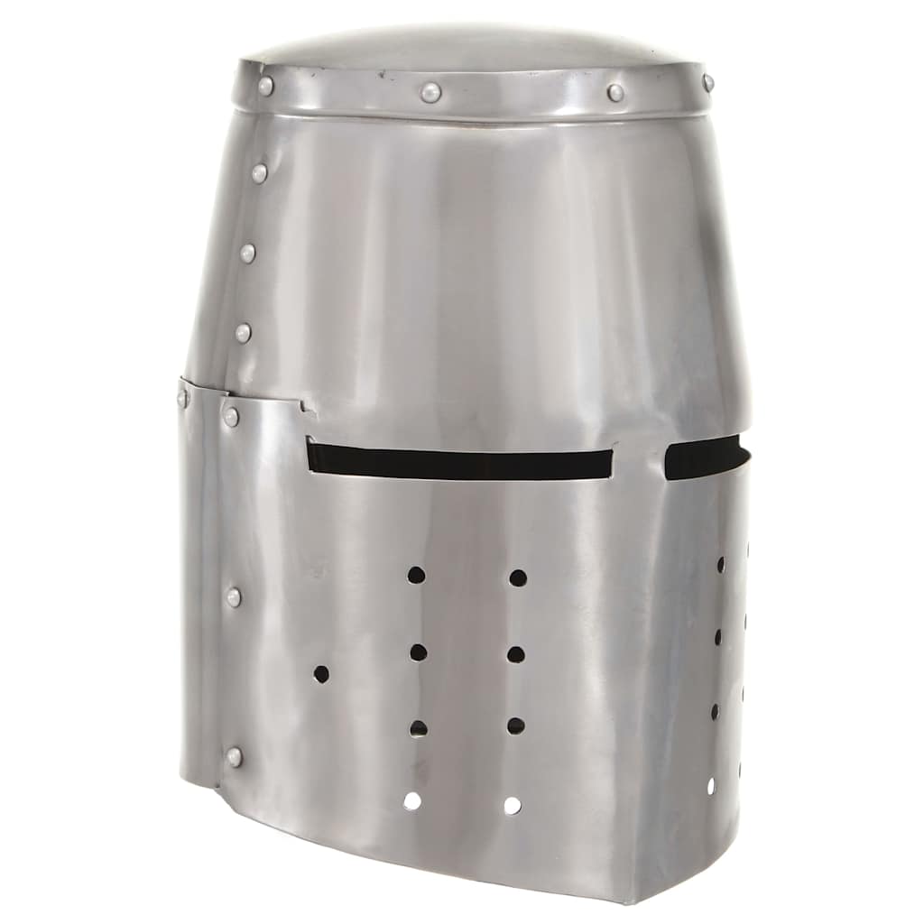Medieval Knight Helmet Antique Replica LARP Silver Steel Model 1