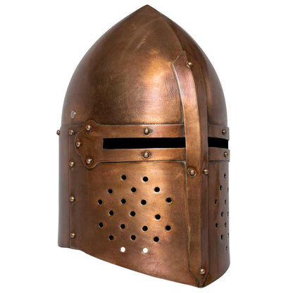 Medieval Knight Helmet Antique Replica LARP Silver Steel Model 6