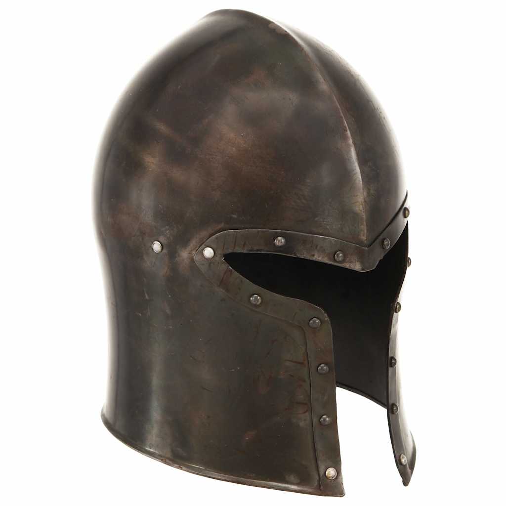 Medieval Knight Helmet Antique Replica LARP Silver Steel Model 19