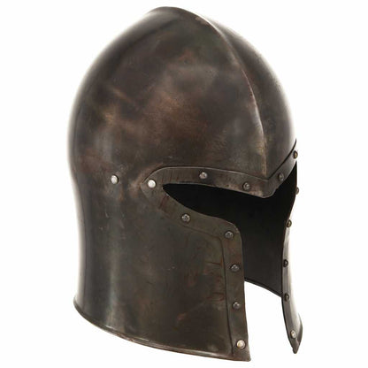 Medieval Knight Helmet Antique Replica LARP Silver Steel Model 19