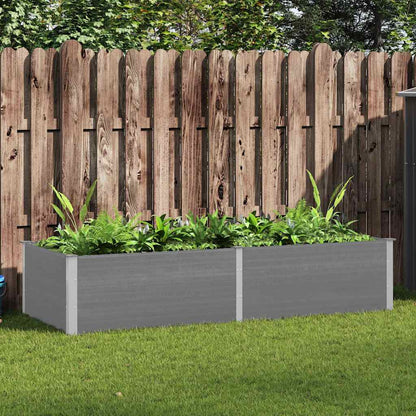 vidaXL Garden Raised Bed WPC Grey Depth 100 cm