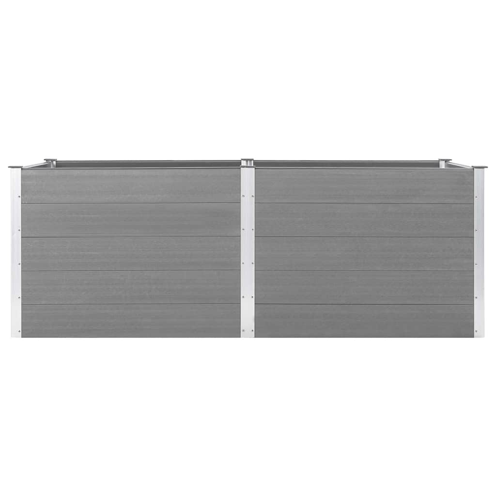 vidaXL Garden Raised Bed 250x100x91 cm WPC Grey 4