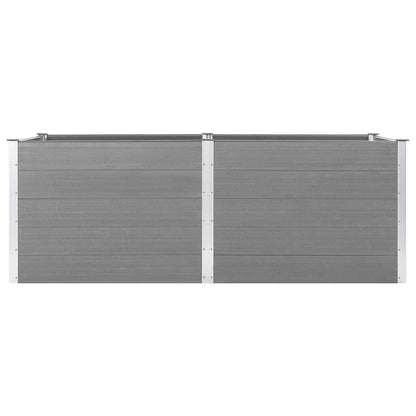 vidaXL Garden Raised Bed 250x100x91 cm WPC Grey 4