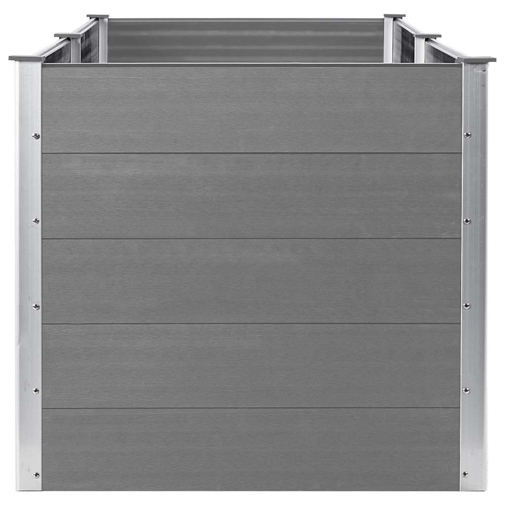 vidaXL Garden Raised Bed 250x100x91 cm WPC Grey 5