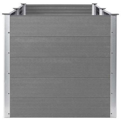 vidaXL Garden Raised Bed 250x100x91 cm WPC Grey 5
