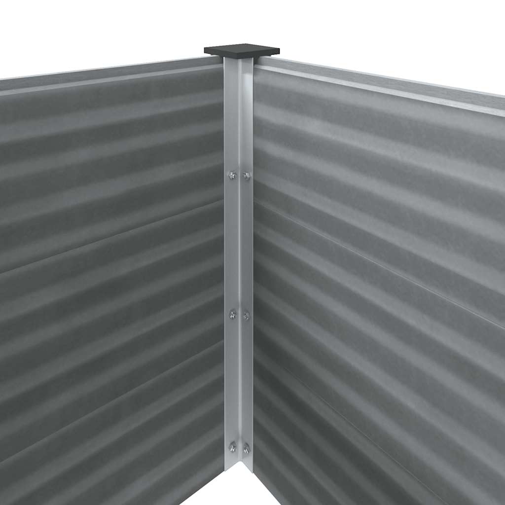 vidaXL Garden Raised Bed 250x100x91 cm WPC Grey 6