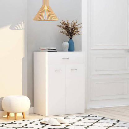 Shoe Cabinet 60x35x84 cm Engineered Wood White