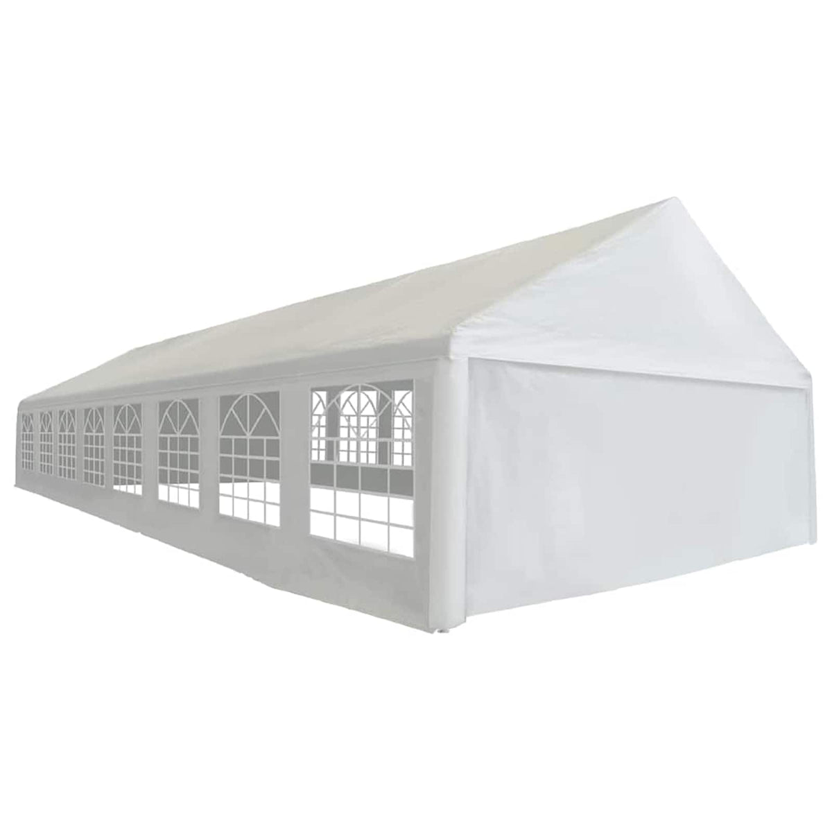 vidaXL Party Tent White 1600 x 600 x 370 cm Polyethylene and Metal 2