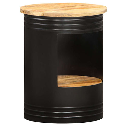 Coffee Table Solid Mango Wood Black 43 cm 55 cm