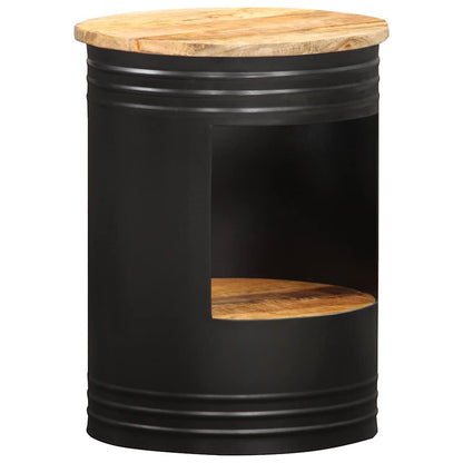 Coffee Table Solid Mango Wood Black 43 cm 55 cm