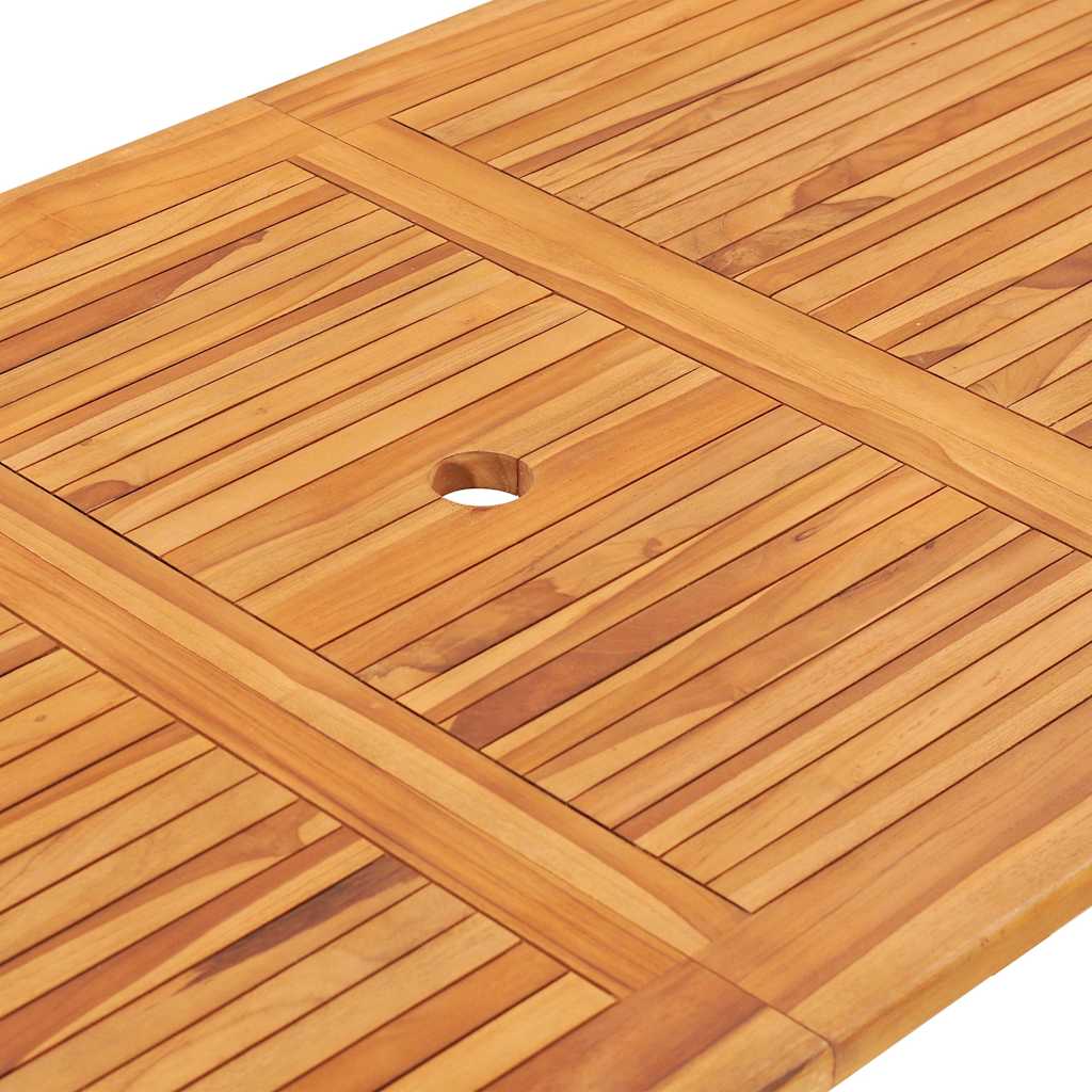 vidaXL 7 Piece Folding Outdoor Dining Set Solid Teak Wood 6