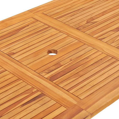 vidaXL 7 Piece Folding Outdoor Dining Set Solid Teak Wood 6