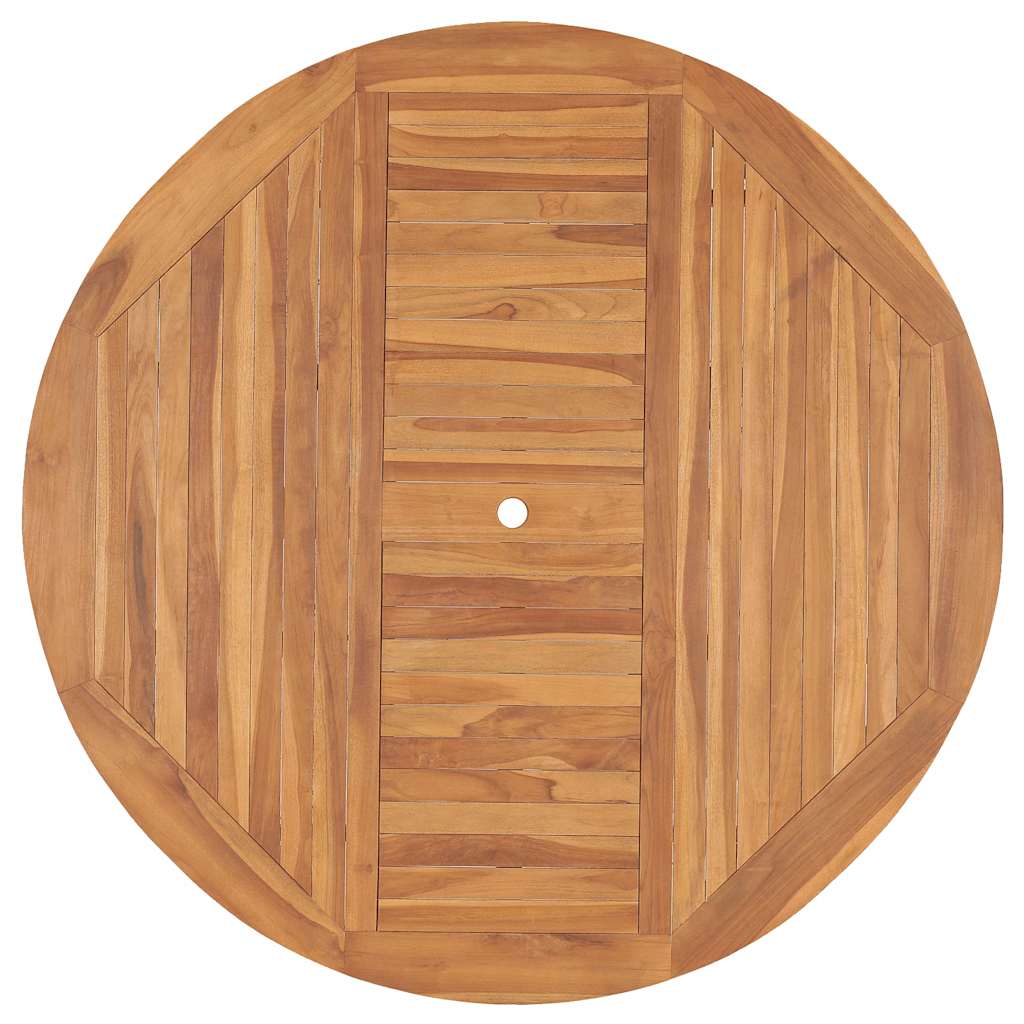 Garden Table Solid Teak Wood 150 x 76 cm Round