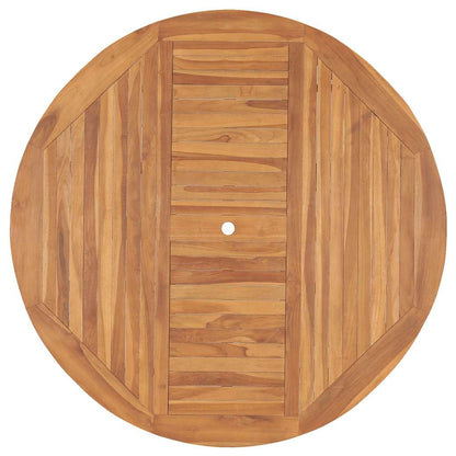 Garden Table Solid Teak Wood 150 x 76 cm Round