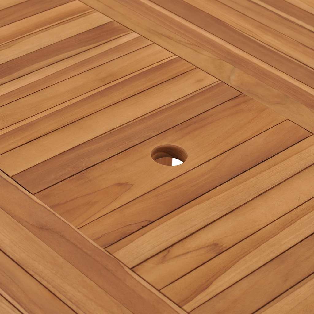 Garden Table Solid Teak Wood 150 x 76 cm Round
