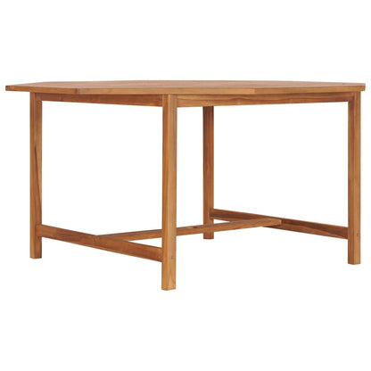 Garden Table Solid Teak Wood 150 x 150 x 75 cm Octagon