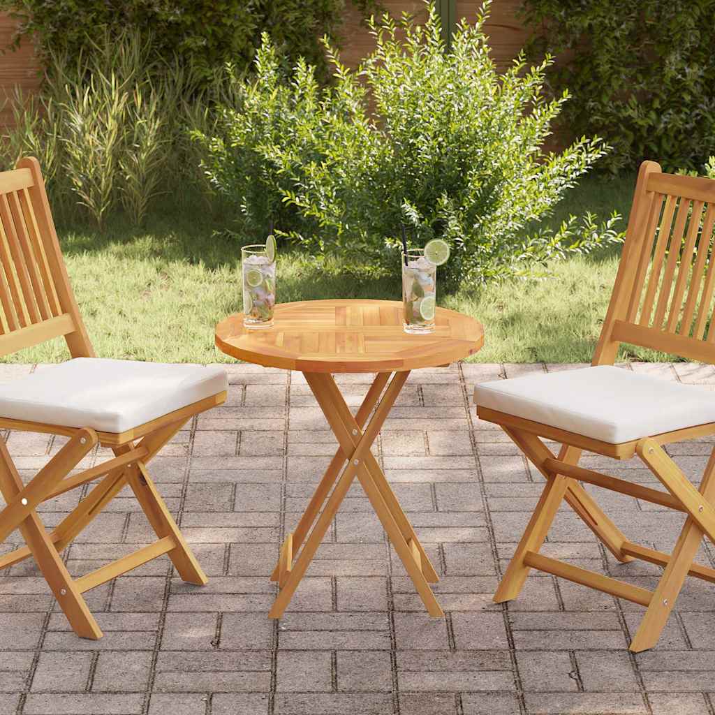 Table Top Solid Teak Wood 2,5 cm 40 cm 60 cm 60 cm Round