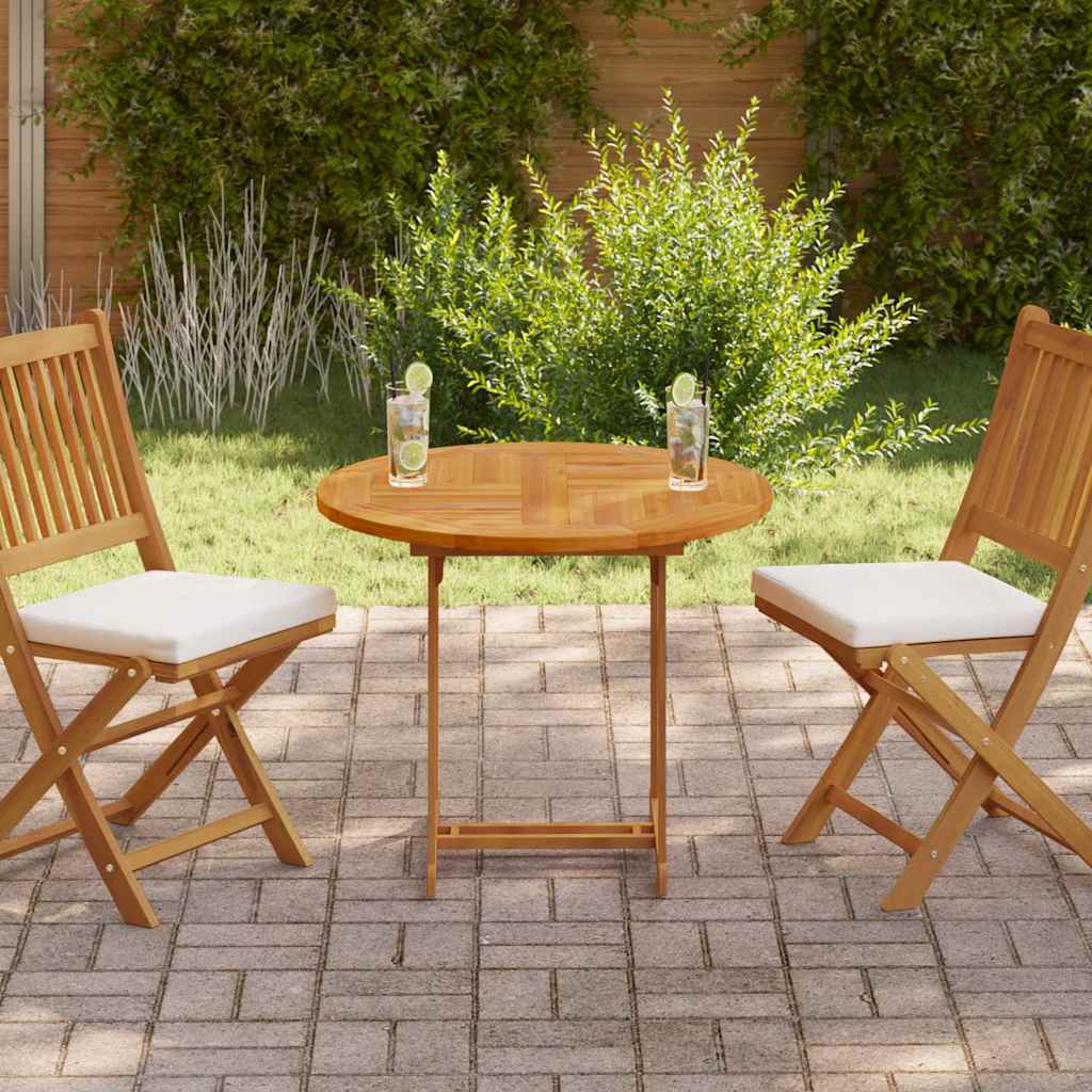 Table Top Solid Teak Wood 2,5 cm 40 cm 80 cm 80 cm Round