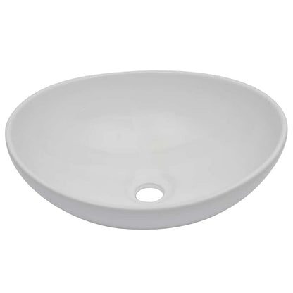 Two Bathroom Furniture Set Ceramic Oak 2 pcs Brown 60 cm shelf and 40 cm oval-shaped basin