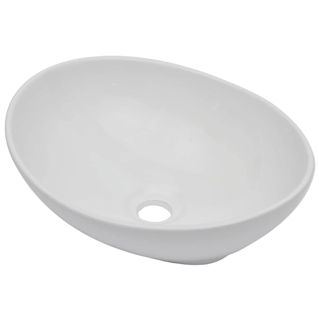 Two Bathroom Furniture Set Ceramic Oak 2 pcs Brown 60 cm shelf and 40 cm oval-shaped basin