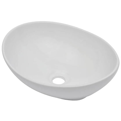 Two Bathroom Furniture Set Ceramic Oak 2 pcs Brown 60 cm shelf and 40 cm oval-shaped basin