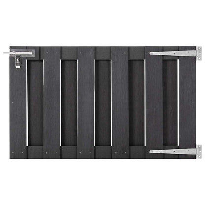 Garden Gate WPC and Aluminium Grey 100 x 60 cm