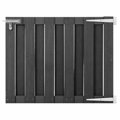 Garden Gate WPC and Aluminium Grey 100 x 80 cm