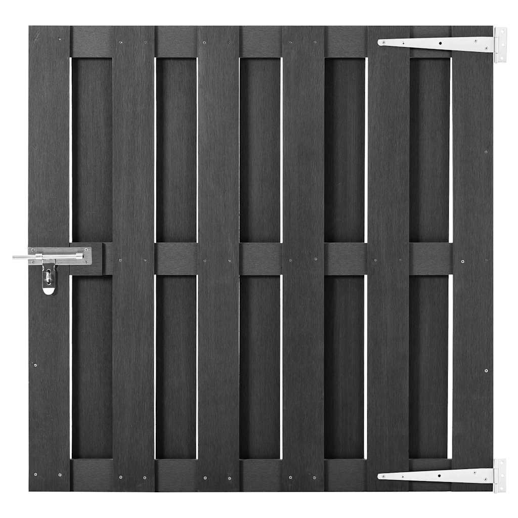 Garden Gate WPC and Aluminium Grey 100 x 100 cm