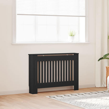 Radiator Cover 112 x 19 x 81.5 cm Engineered Wood Black