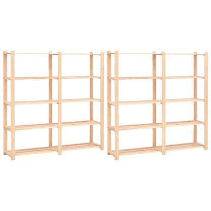 vidaXL 5-Tier Storage Racks 170x38x170 cm Solid Pinewood 500 kg