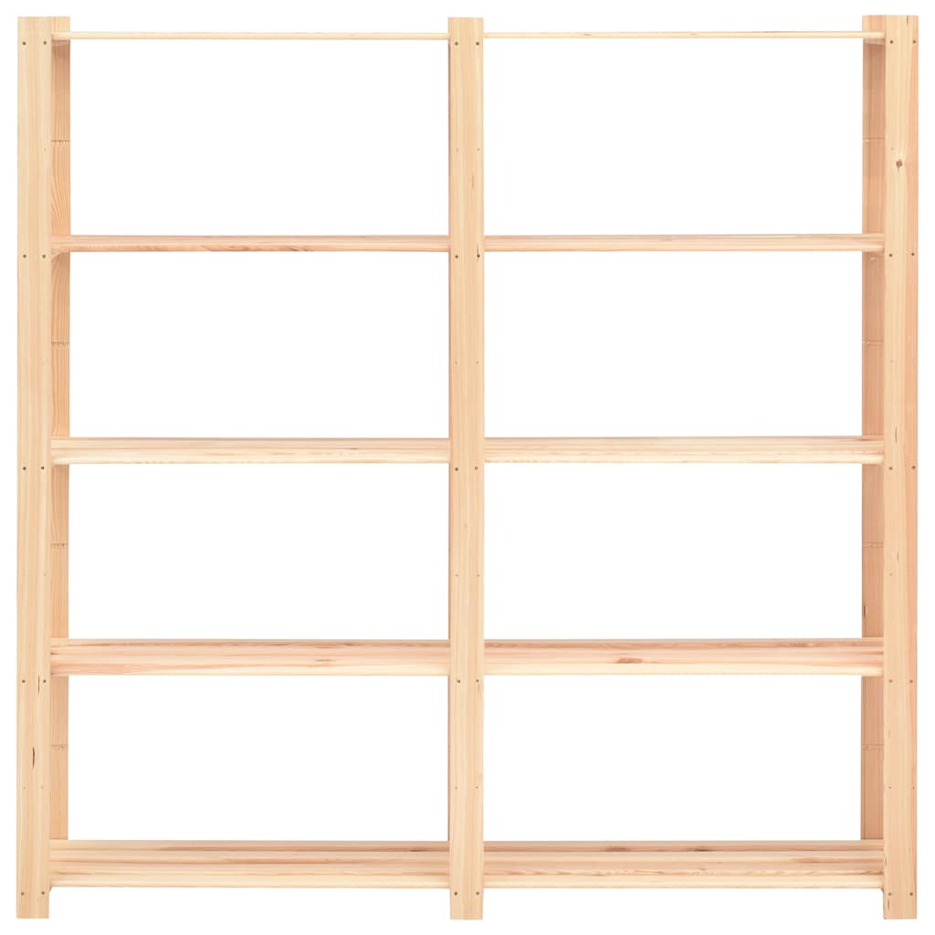 vidaXL 5-Tier Storage Racks 5 pcs 170x38x170 cm Solid Pinewood 500 kg 4