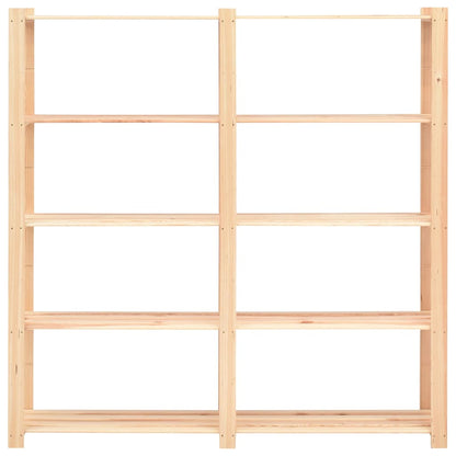 vidaXL 5-Tier Storage Racks 5 pcs 170x38x170 cm Solid Pinewood 500 kg 4