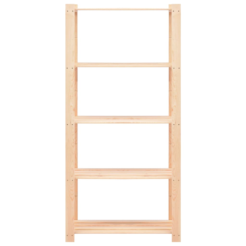 vidaXL 5-Tier Storage Racks 10 pcs 80x38x170 cm Solid Pinewood 250 kg 4
