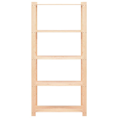 vidaXL 5-Tier Storage Racks 10 pcs 80x38x170 cm Solid Pinewood 250 kg 4