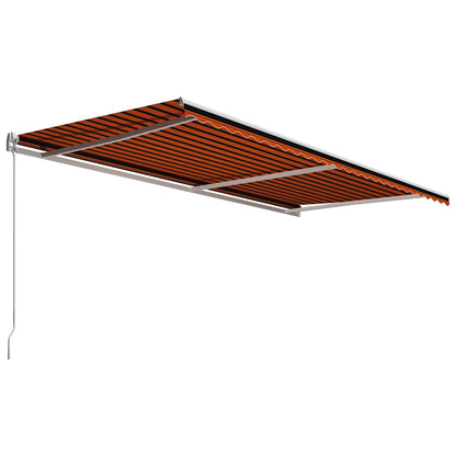vidaXL Manual Retractable Awning 600x300 cm Orange and Brown 3