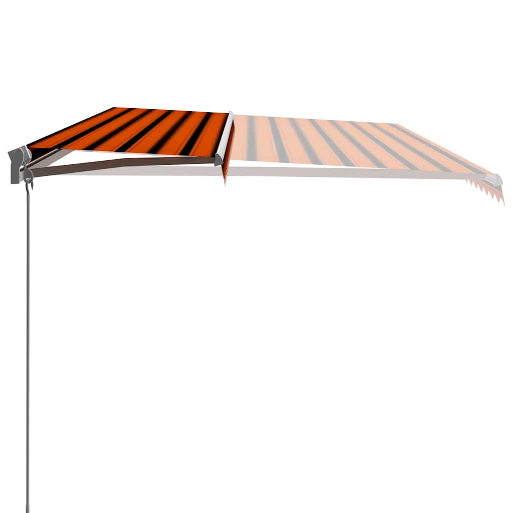 vidaXL Manual Retractable Awning 600x300 cm Orange and Brown 6