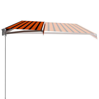 vidaXL Manual Retractable Awning 600x300 cm Orange and Brown 6