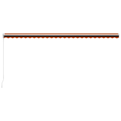 vidaXL Manual Retractable Awning 600x300 cm Orange and Brown 4