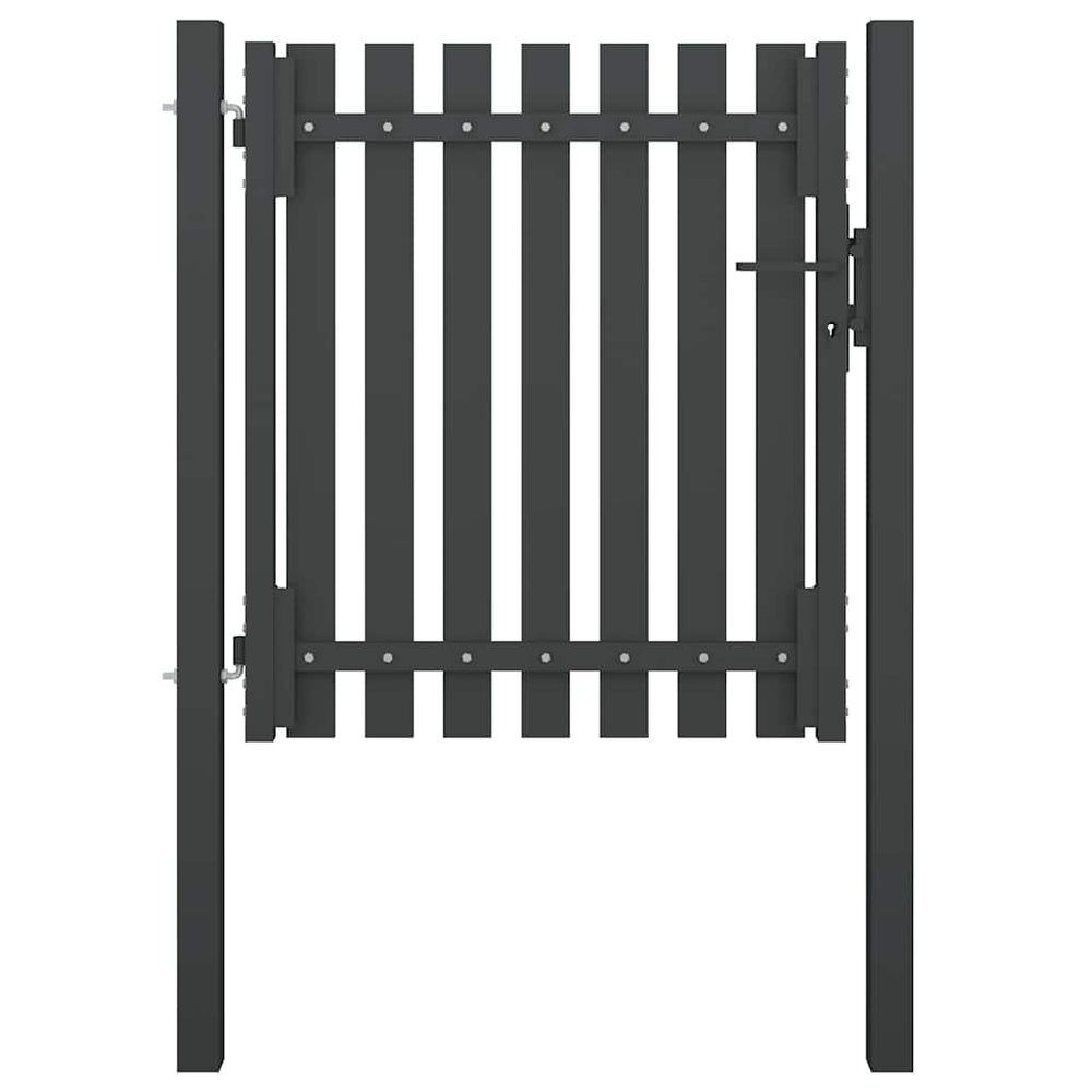 vidaXL Garden Fence Gate Steel Anthracite