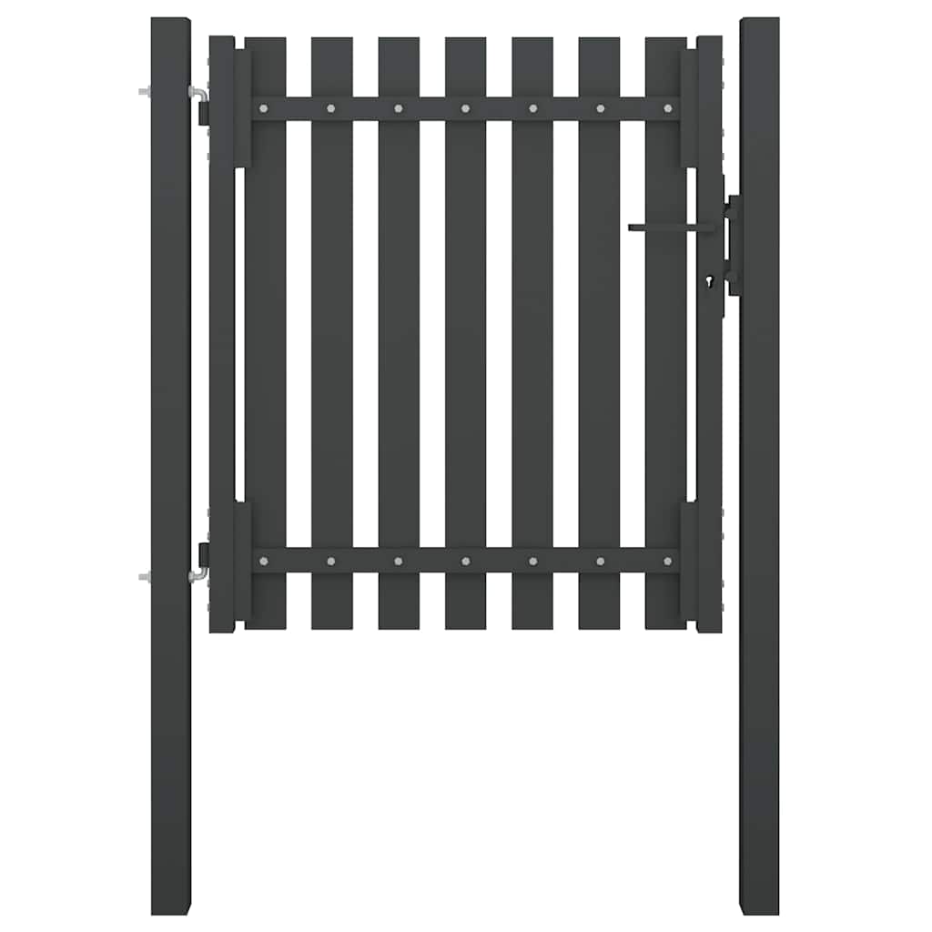 Garden Fence Gate Steel Anthracite 100 cm 75 cm