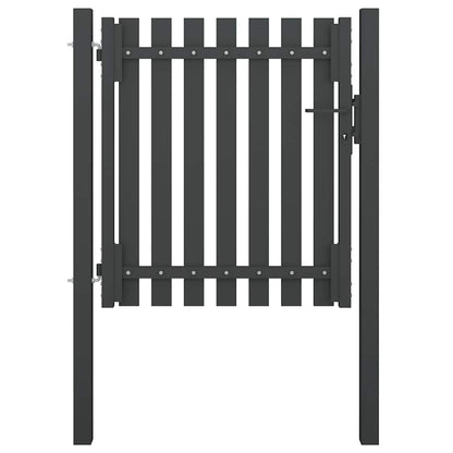 Garden Fence Gate Steel Anthracite 100 cm 75 cm