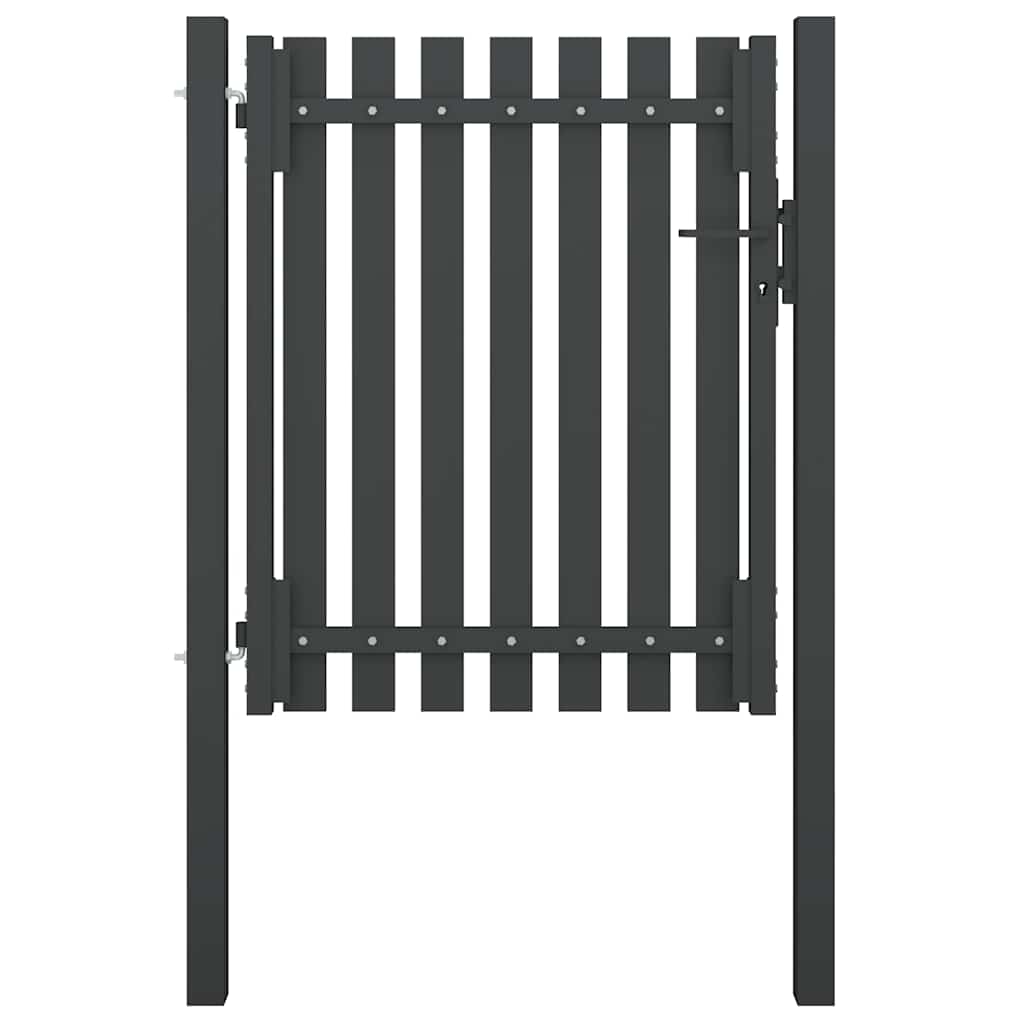 Garden Fence Gate Steel Anthracite 100 cm 100 cm