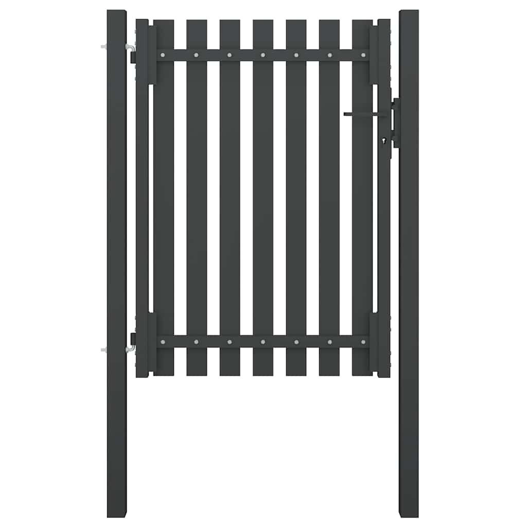 Garden Fence Gate Steel Anthracite 100 cm 125 cm